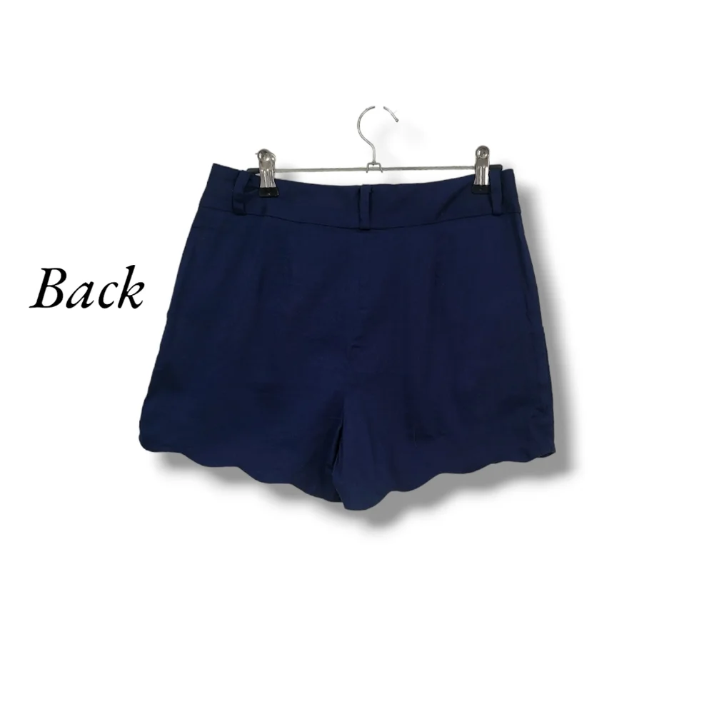 🌿Stoosh Women's Navy Blue Scalloped Hem Shorts size 5- Beautiful!💎